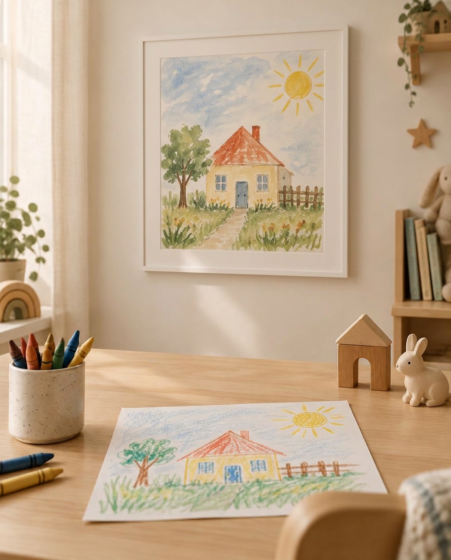 Barnetegningen blir kunst